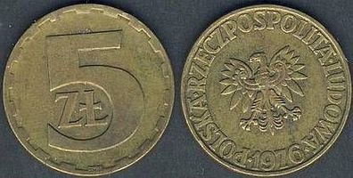 Polen 5 Zlotych 1976