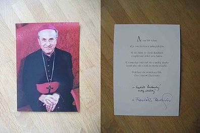 Bischof von Pilsen Frantisek Radkovsky hands Autogramm!