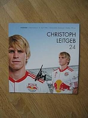 Red Bull Salzburg - Christoph Leitgeb - hands Autogramm