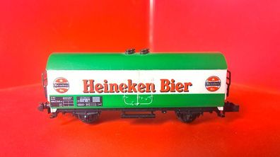 Spur N - minitrix 3223 Heineken Bier Kühlwagen der NS guter Zustand