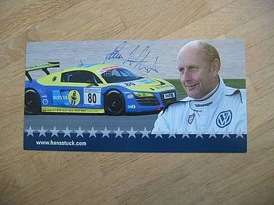 Motorsport Legende Hans-Joachim Stuck - handsigniertes Autogramm!!!