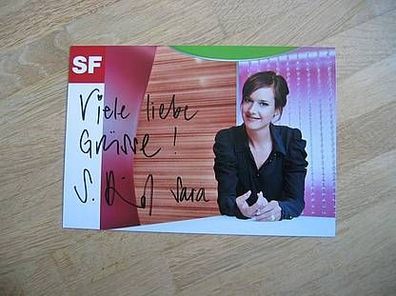 SF Fernsehmoderatorin Sara Hildebrand - Autogramm!