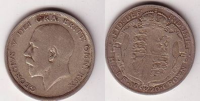 1/2 Crown Silber Münze Großbritannien 1920