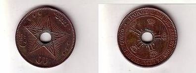 10 Centimes Münze belgisch Kongo 1888