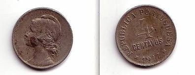 4 Centavos Nickel Münze Portugal 1917