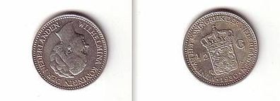 1/2 Gulden Silber Münze Niederlande 1930