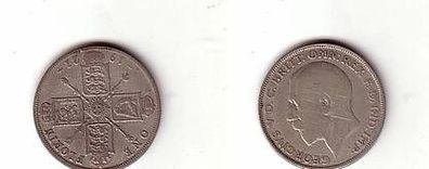 1 Florin Silber Münze Großbritannien 1921