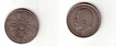 1 Florin Silber Münze Großbritannien 1920