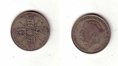 1 Florin Silber Münze Großbritannien 1922