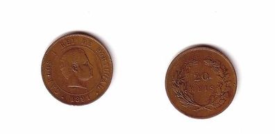 20 Reis Kupfer Münze Portugal 1891