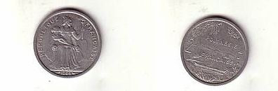 2 Franc Aluminium Münze Französisch Polynesien 1965