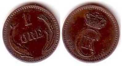 1 Öre Kupfer Münze Dänemark 1897