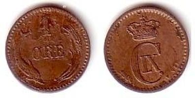 1 Öre Kupfer Münze Dänemark 1904