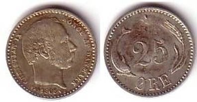 25 Öre Silber Münze Dänemark 1905