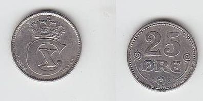 25 Öre Nickel Münze Dänemark 1921
