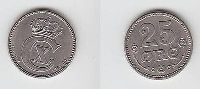25 Öre Nickel Münze Dänemark 1922