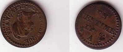 1 Centime Kupfer Münze Frankreich Lane 6 A