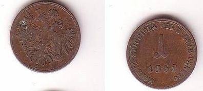 1 Centesimi Kupfer Münze Italien Regno Lombardo Veneto