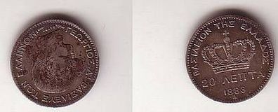 20 Lepta Silber Münze Griechenland 1883 A