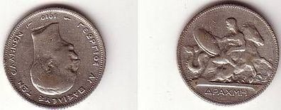 1 Drachme Silber Münze Griechenland 1910