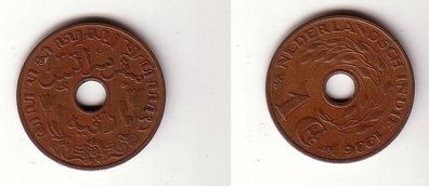 1 Cent Kupfer Münze Niederländisch Indien 1936