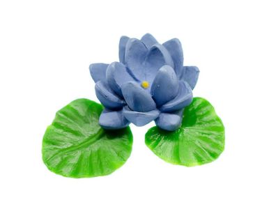 Blaue Seerose Brosche Miniblings blau Blume Blumen Anstecknadel Frühling Gummi