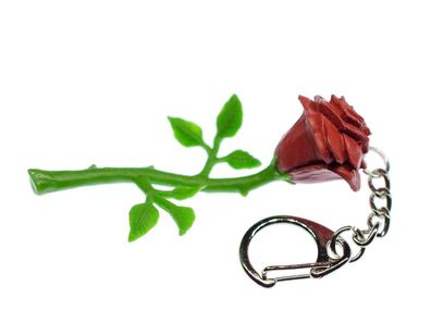 Rote Rose Schlüsselanhänger Miniblings Blume Garten Blumen Valentinstag Liebe