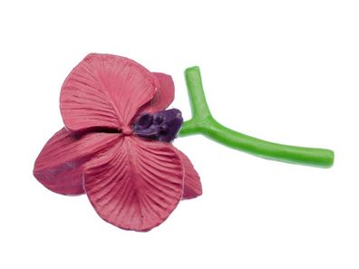 Orchidee Brosche Miniblings Blume Blumen Anstecknadel Frühling rosa pink