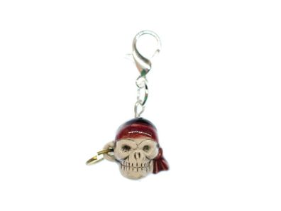 Totenkopf Charm Anhänger Bettelarmband Miniblings Pirat Halloween Schädel
