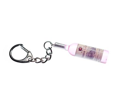 Weinflasche Schlüsselanhänger Miniblings Wein rosa Schlüsselring 48mm Weißwein