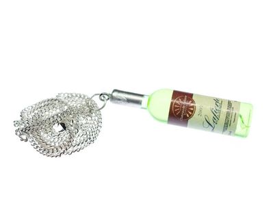 weißwein Kette Miniblings Halskette Trinken Flasche 60cm Kunststoff Wein grün