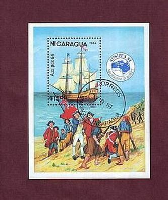 Motiv au Nicaragua - Segelschiffe - ( Block) (1)