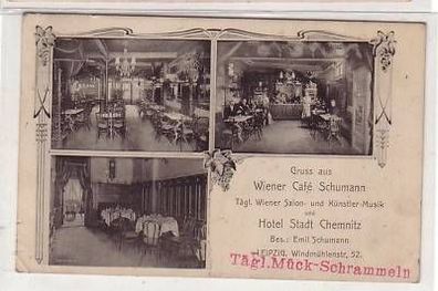 31/72 Ak Leipzig Wiener Café Schumann 1908