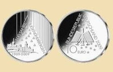 10 EURO Silbermünze "100 J. Jugendherberge" BRD 2009 -G