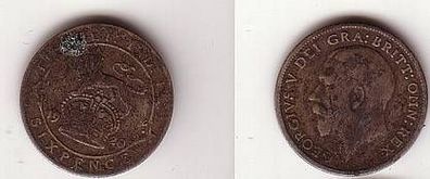 6 Pence Silber Münze Großbritannien 1920