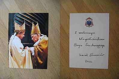 Erzbischof von Krakau Kardinal Stanislaw Dziwisz - Autogramm!!!