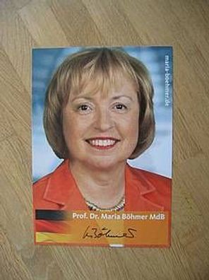 MdB CDU Prof. Dr. Maria Böhmer - hands. Autogramm!