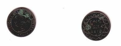 1 Cent Kupfer Münze Kanada 1876