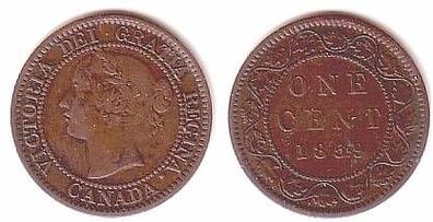 1 Cent Kupfer Münze Kanada 1859