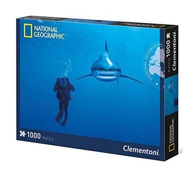Clementoni National Geographic Puzzle Whitetip Hai 1000 Teile Puzzel Shark NEU