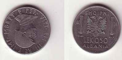 0,5 Lek Eisen Münze Albanien 1941