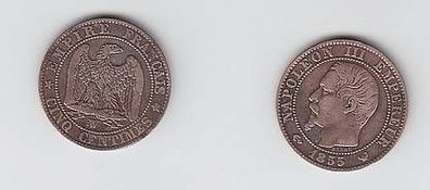5 Centimes Bronze Münze Frankreich 1855 W