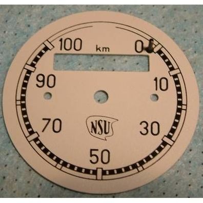 Zifferblatt für VDO-Tachometer NSU Fox, 125 ZDB