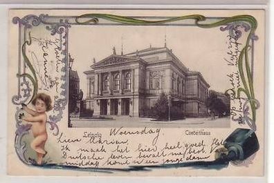24/41 Ak Litho Leipzig Concerthaus Jugendstil 1901