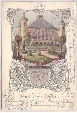 24/71 Ak Litho Leipzig Palmengarten Jugendstil 1905