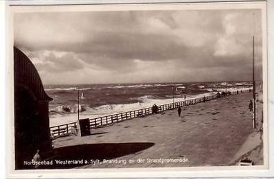 40749 Ak Nordseebad Westerland auf Sylt Promenade 1931