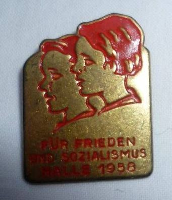 DDR Abzeichen für Frieden und Sozialismus Halle 1958