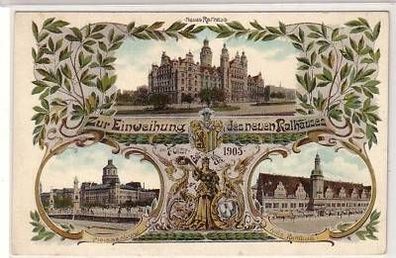 26/85 Ak Leipzig Einweihung des neuen Rathauses 1905