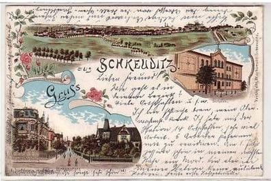 42027 Ak Lithographie Gruss aus Schkeuditz 1901