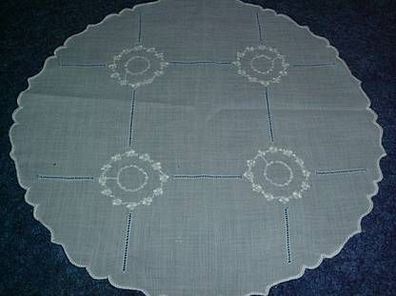 runde Decke mit feiner Stickerei-29cm Durchmesser